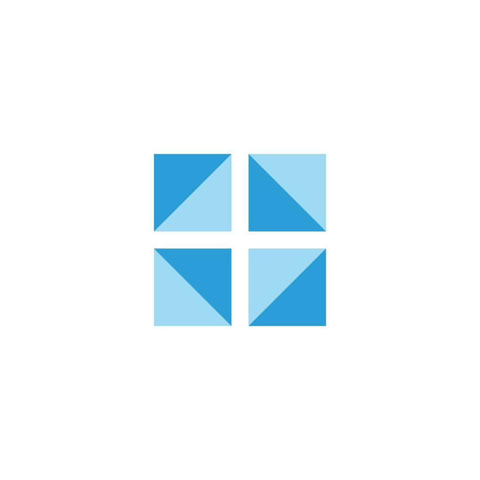 Dreiecke Gradient Fenster Glas abstrakt Logo Vektor