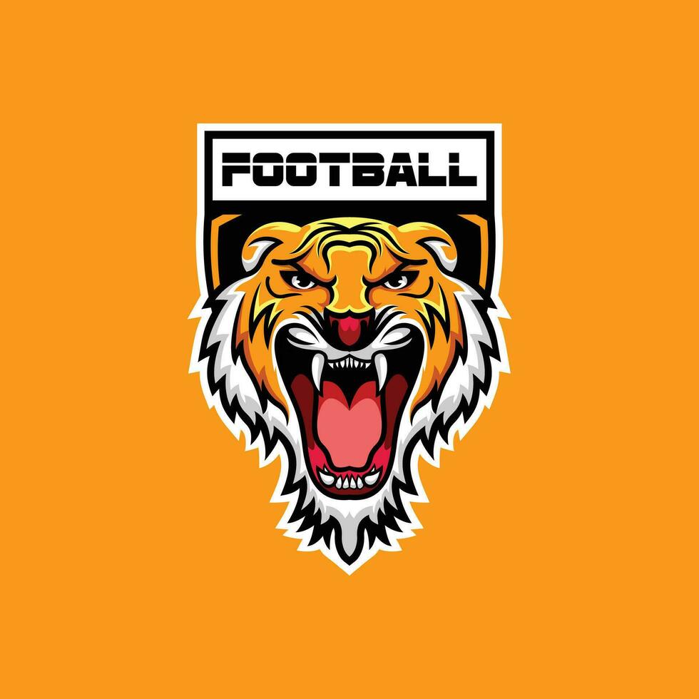 Tiger Fußball klassisch Logo vektor