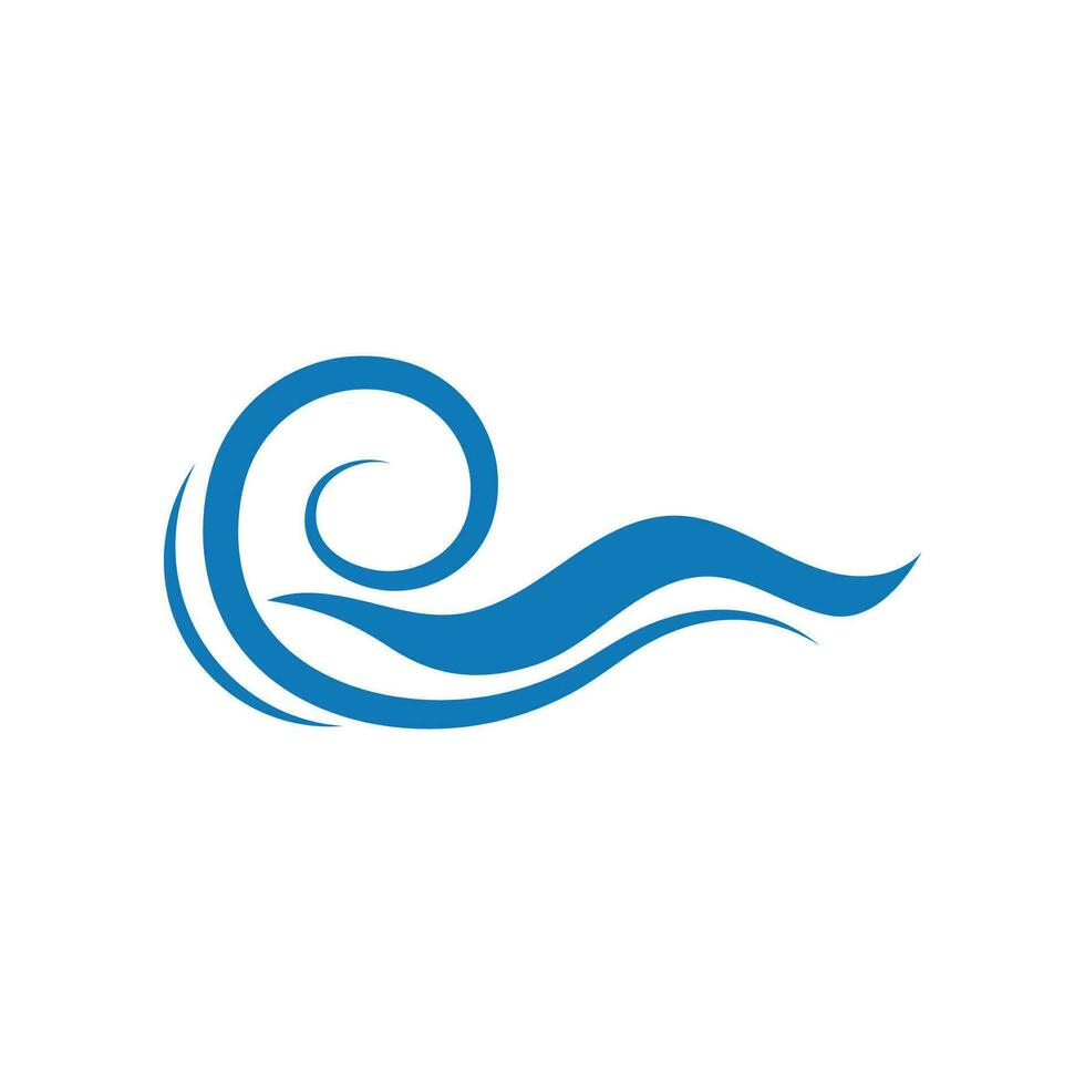 vatten Vinka logotyp vektor och symbol mall
