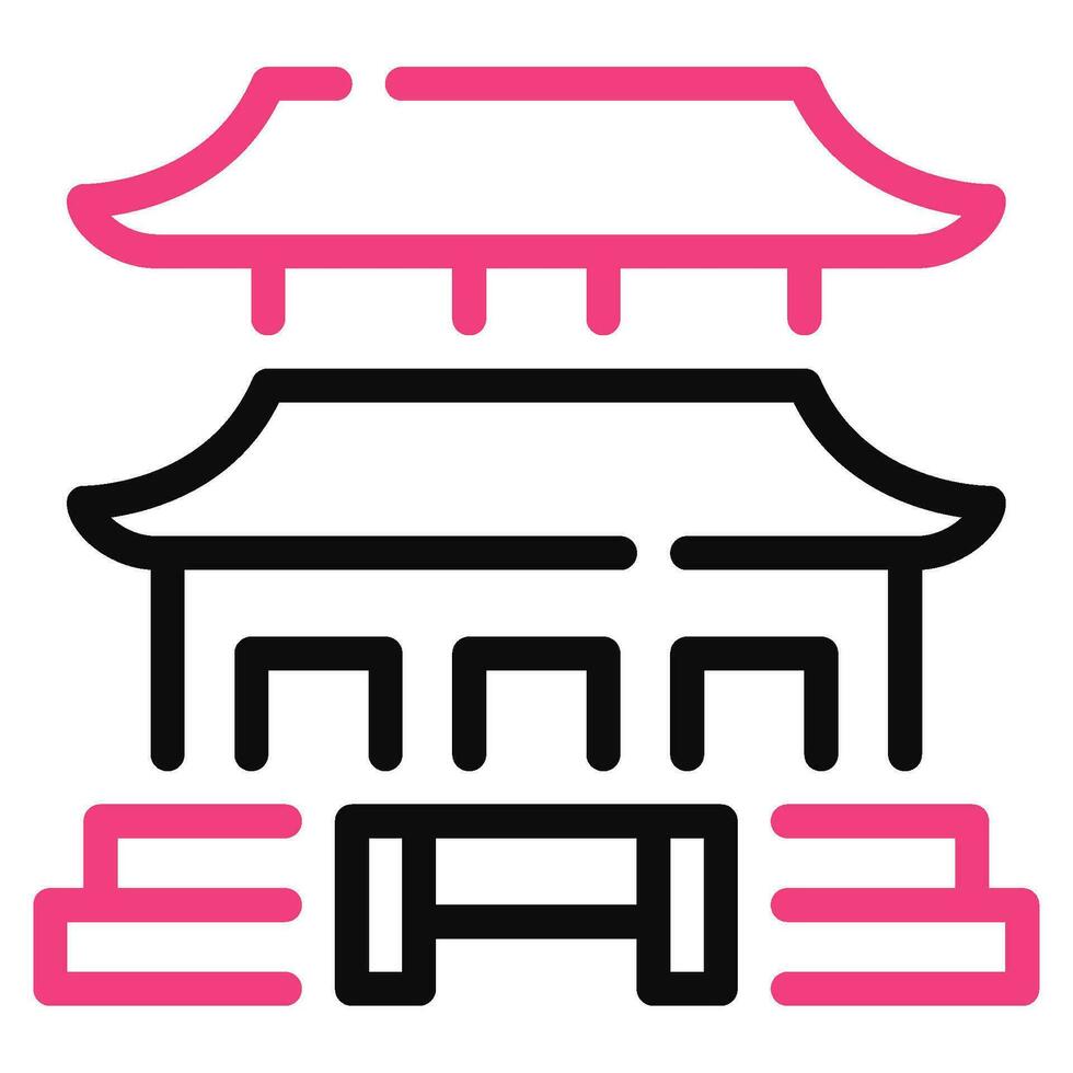 gyeongbokgung Palast Symbol Illustration, zum uiux, Infografik, usw vektor