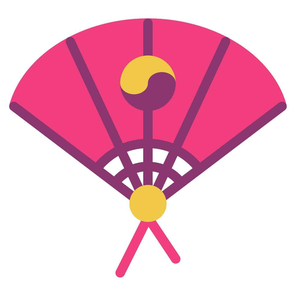 Koreanisch Ventilator Symbol Illustration, zum uiux, Infografik, usw vektor