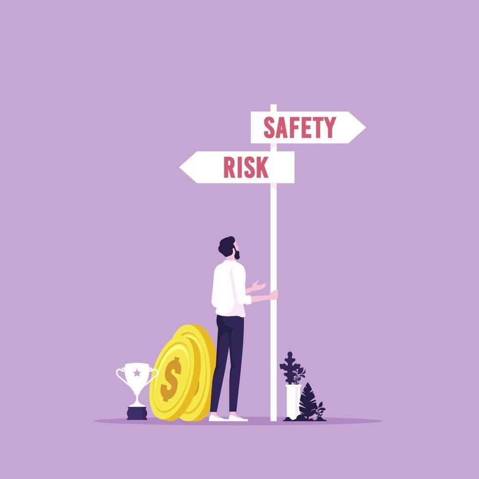 säkerhet och risk vektor koncept