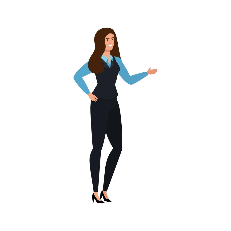 elegante Avatar-Figur der Geschäftsfrau vektor