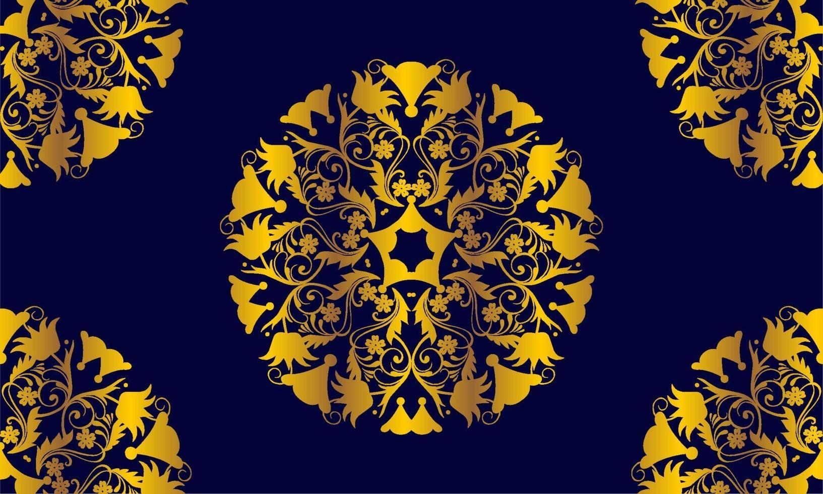 Mandala mit floralem Ornament vektor