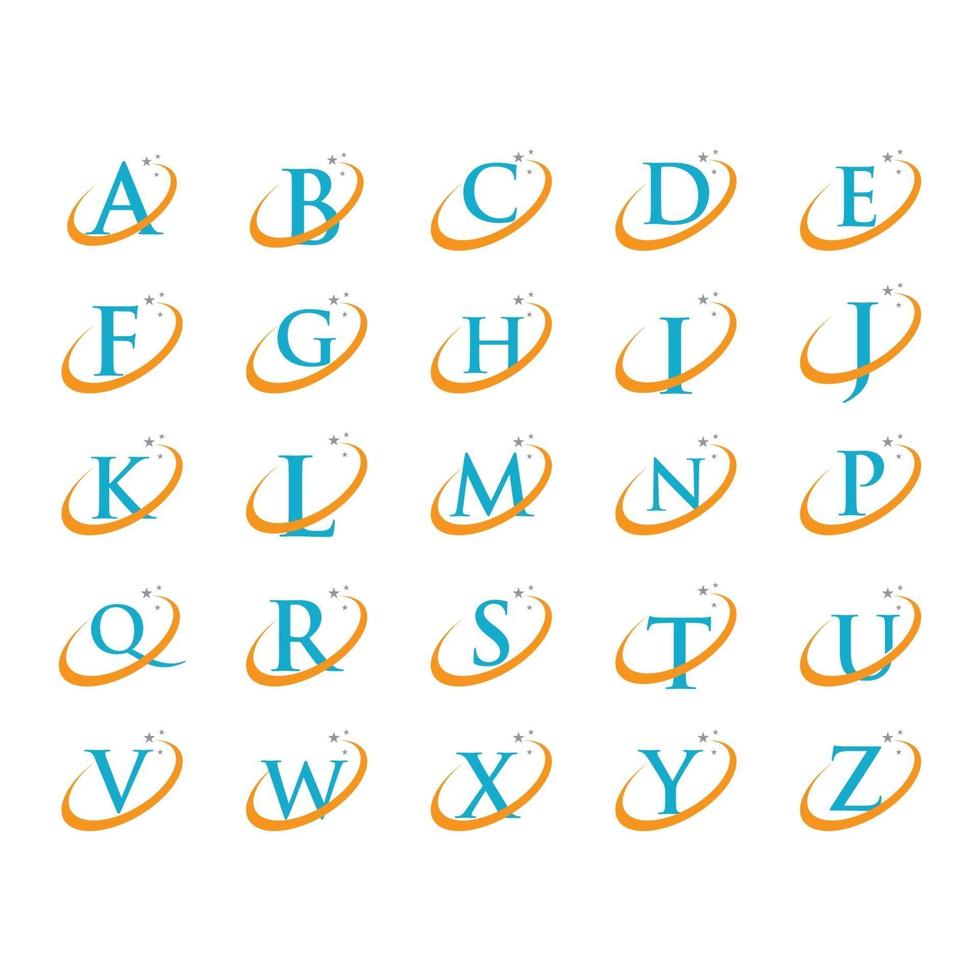 alfabetet typsnitt platt design vektor