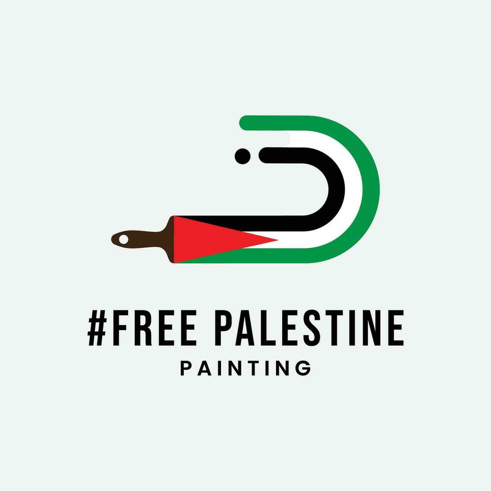 internationell dag av solidaritet med de palestinsk människor med flagga och målning vektor illustration