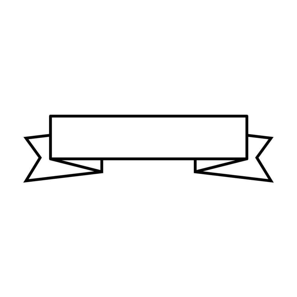 Symbol für den Stil der Banddekorationslinie vektor