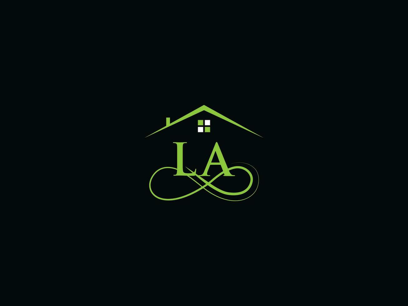 abstrakt la Logo Gebäude, Luxus la echt Nachlass Brief Logo Symbol vektor