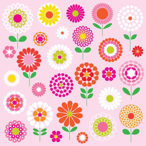 Mod Vektor Blumen Clipart Grafiken