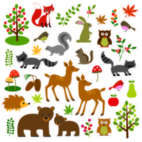 Waldtiere Clipart vektor