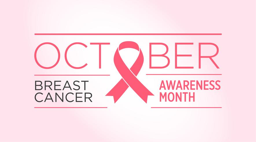 Bröstcancer. Medvetenhetsmånadens banner vektor