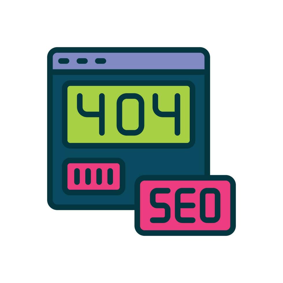 404 Error gefüllt Farbe Symbol. Vektor Symbol zum Ihre Webseite, Handy, Mobiltelefon, Präsentation, und Logo Design.
