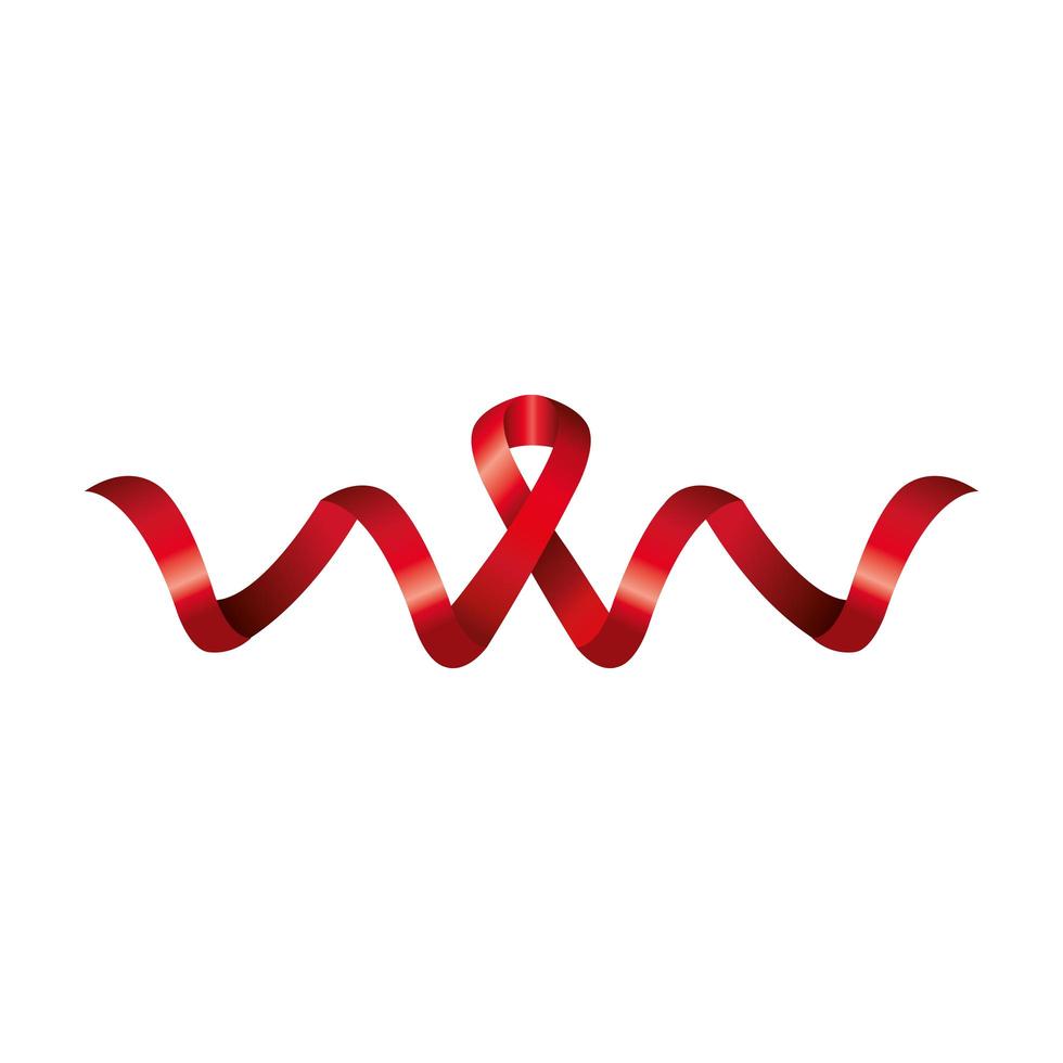 Aids Day Awareness Ribbon isolierte Symbol vektor