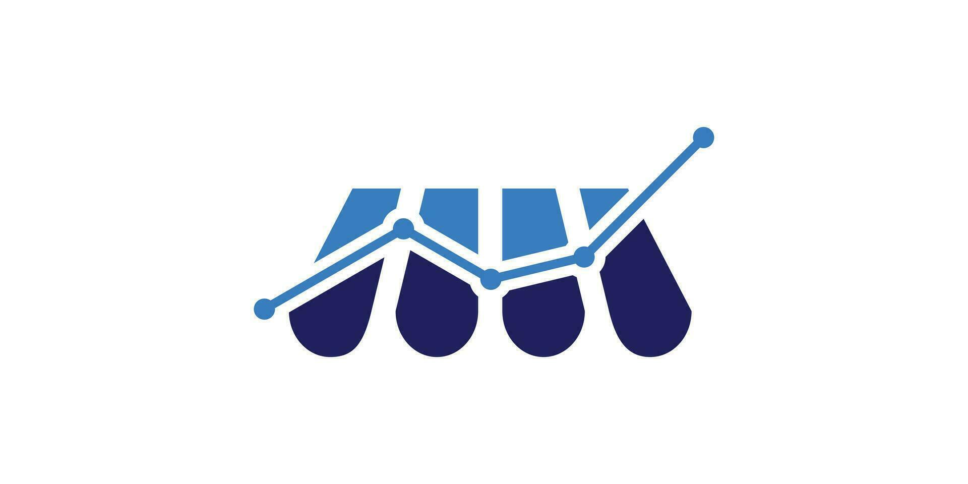 Geschäft Kombination Logo mit finanziell Grafik oder Investition Grafik. vektor
