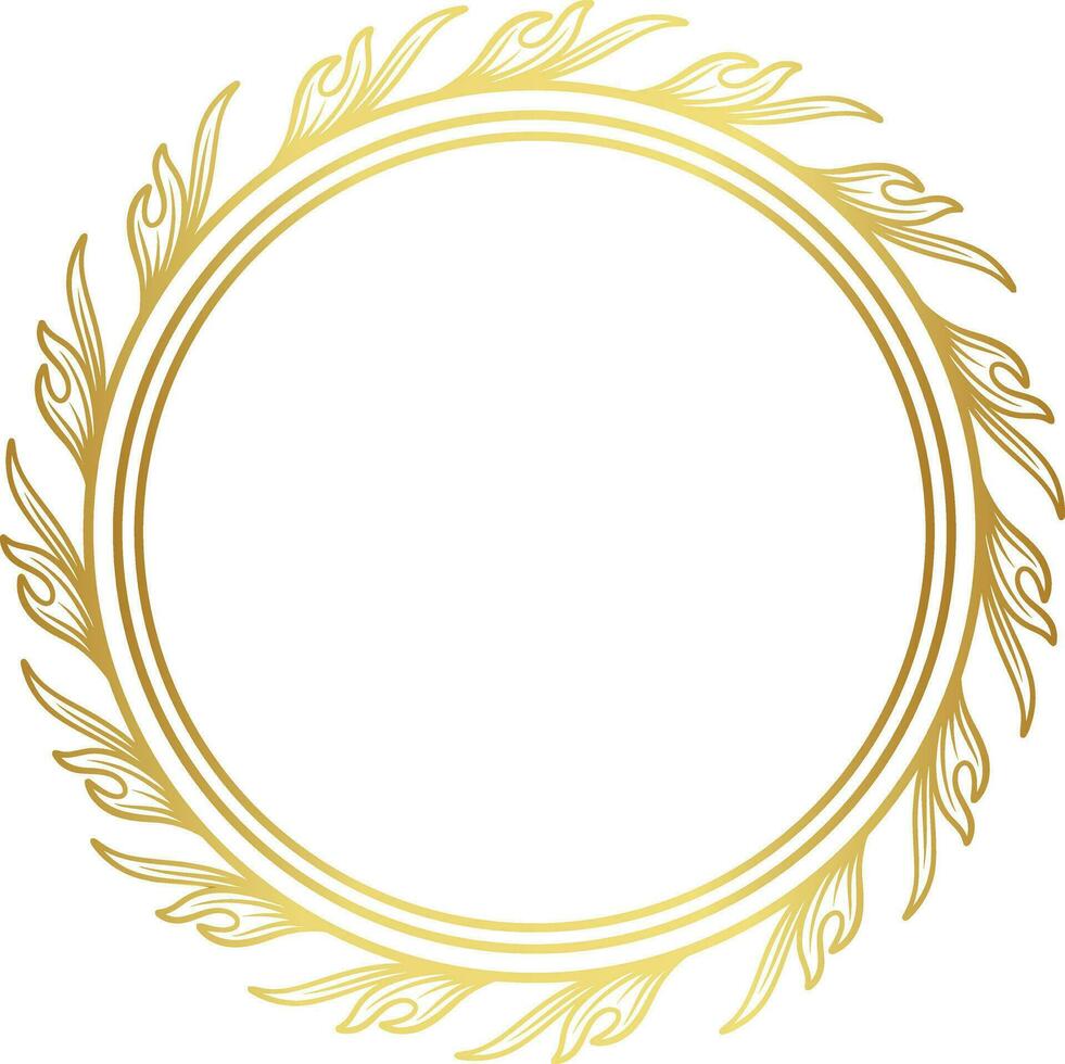 Luxus Blatt Kreis zum Hochzeit vektor