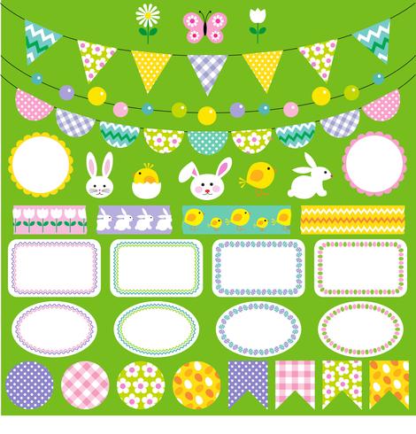 easter bunting clipart vektor