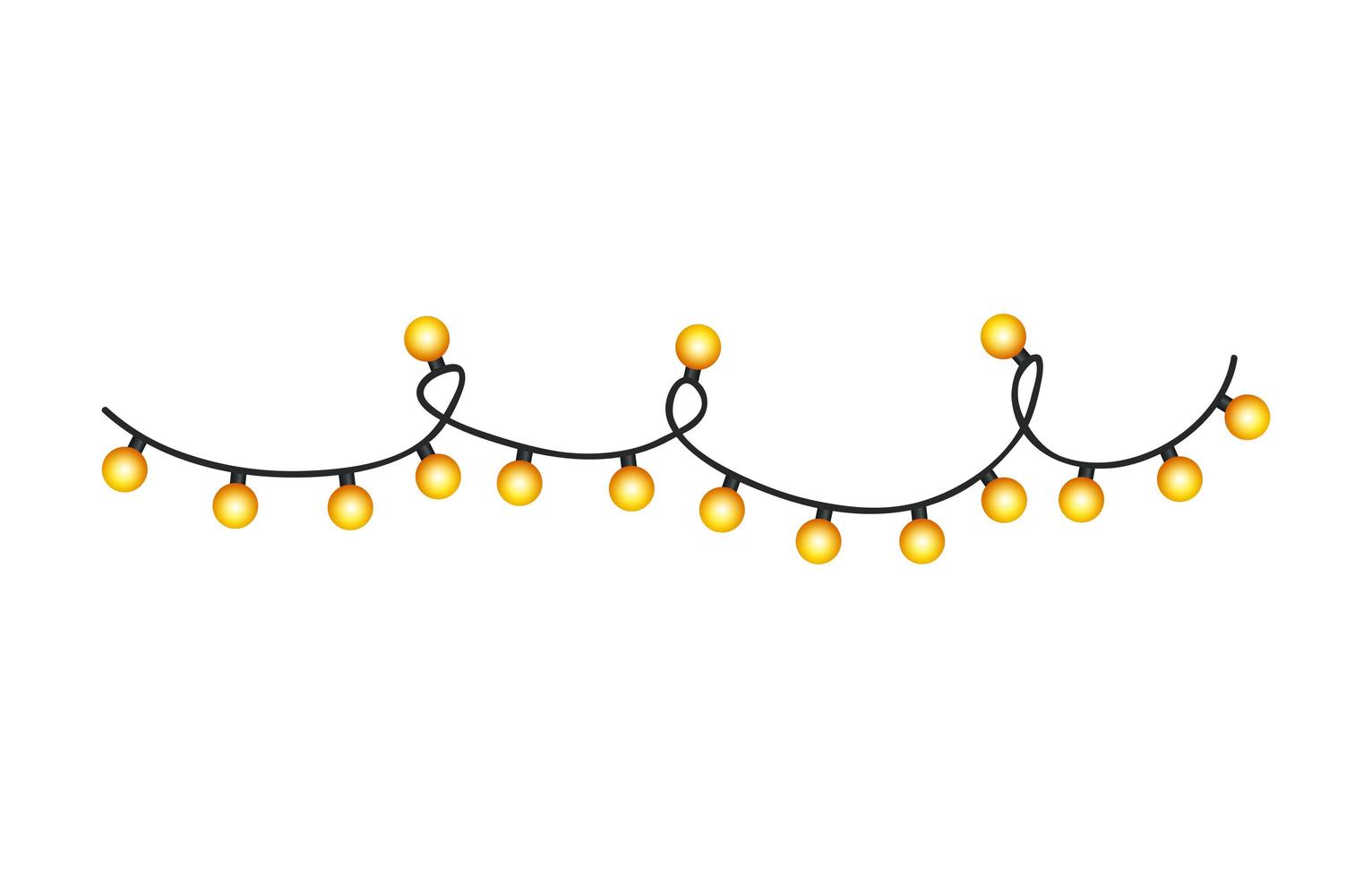 Glühbirnen Dekoration Weihnachten isoliert Symbol vektor