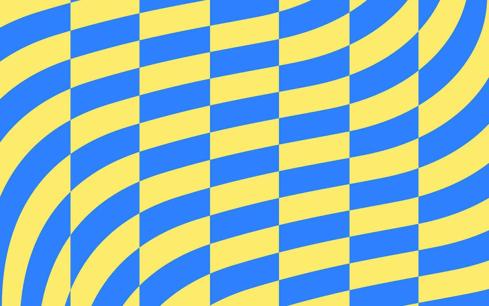 psychedelic geometrisk abstrakt gul och blå bakgrund vektor