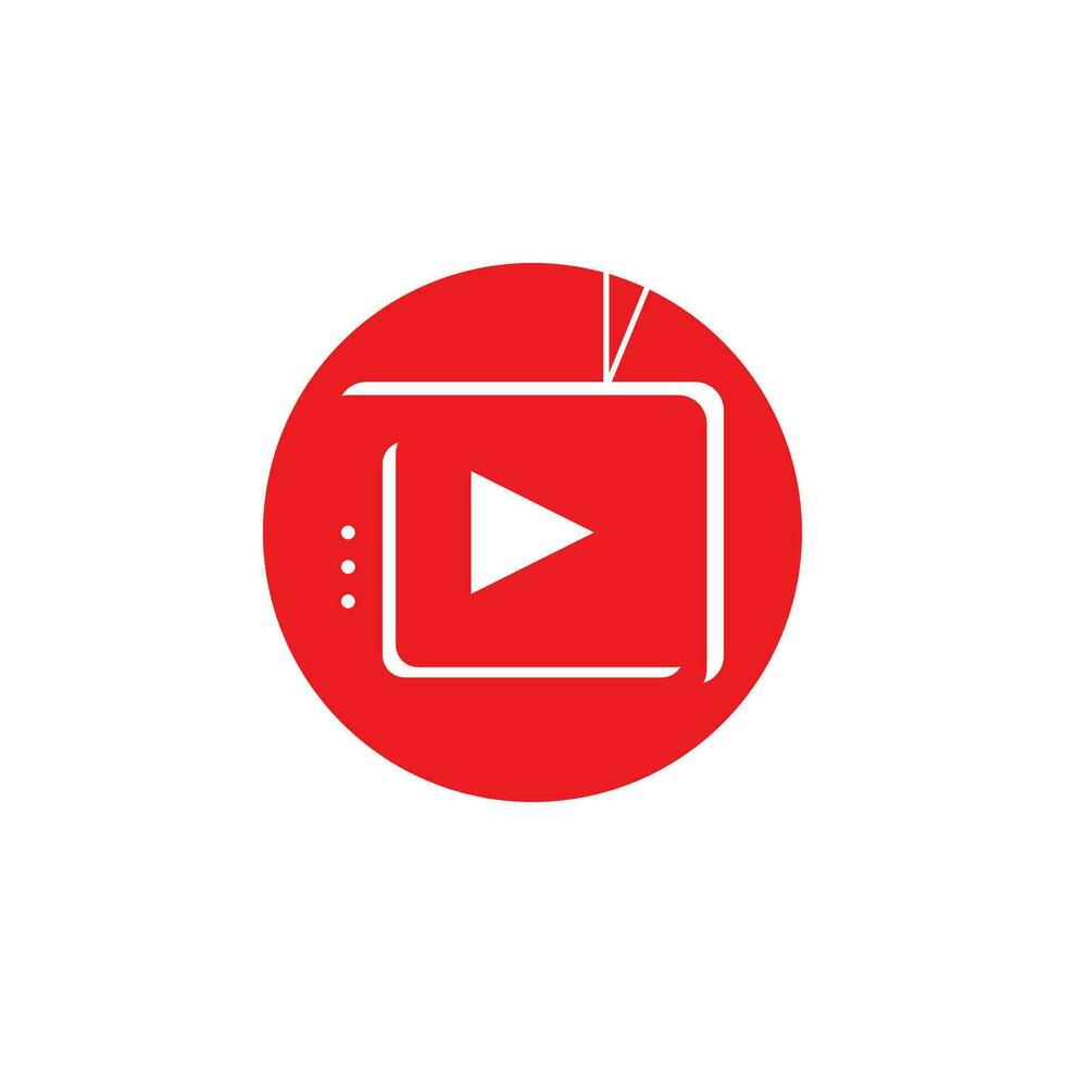 Leben Fernseher Streaming Logo Vektor Vorlage Illustration