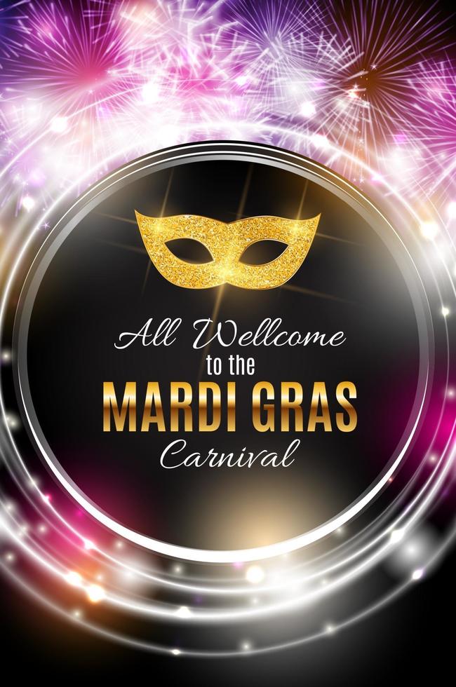 Karneval Party Maske Urlaub Poster Hintergrund. Vektor-Illustration vektor