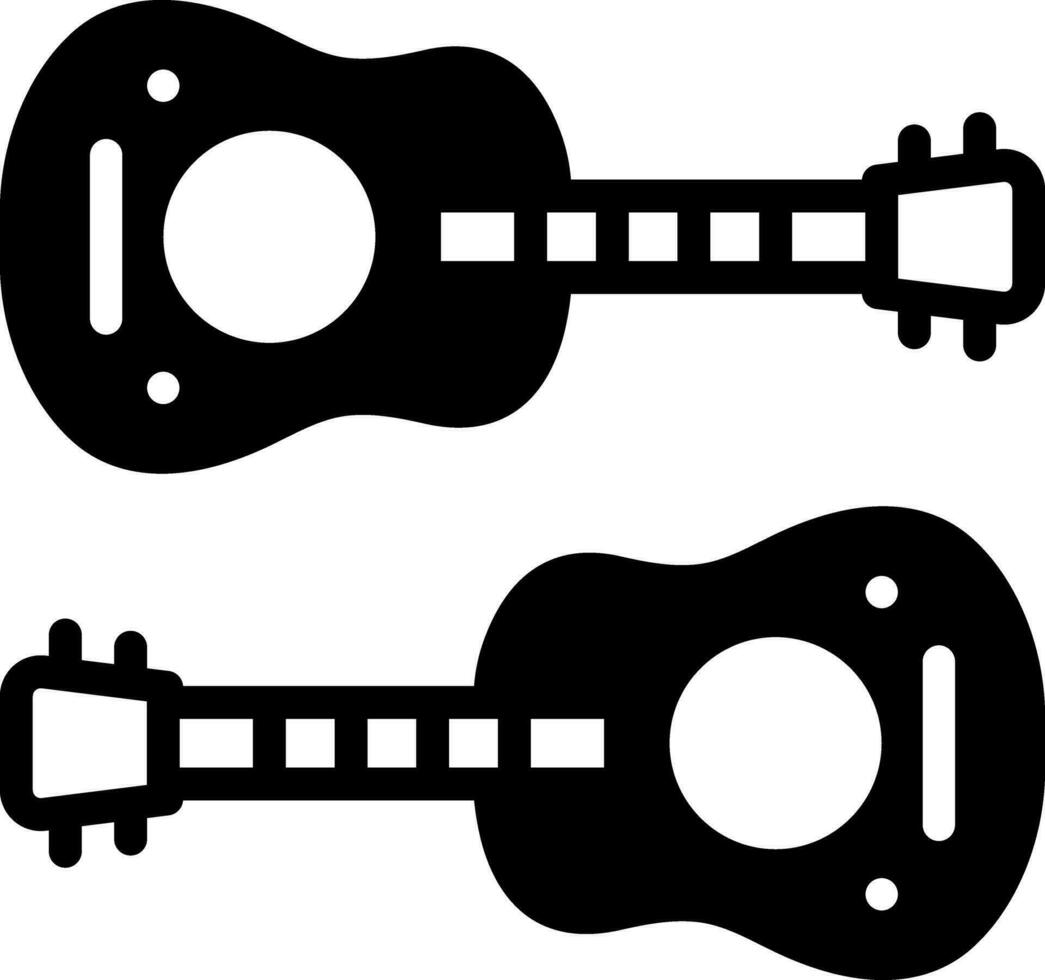 solide Symbol zum Gitarren vektor