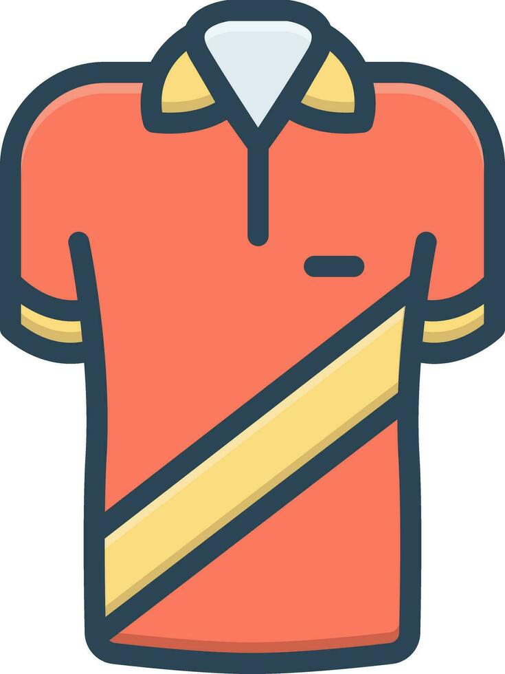 Färg ikon för skjorta vektor