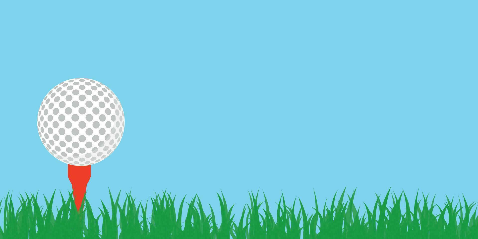 Golf Ball und Gras Vektor. kostenlos Raum zum Text. Hintergrund. Hintergrund. vektor