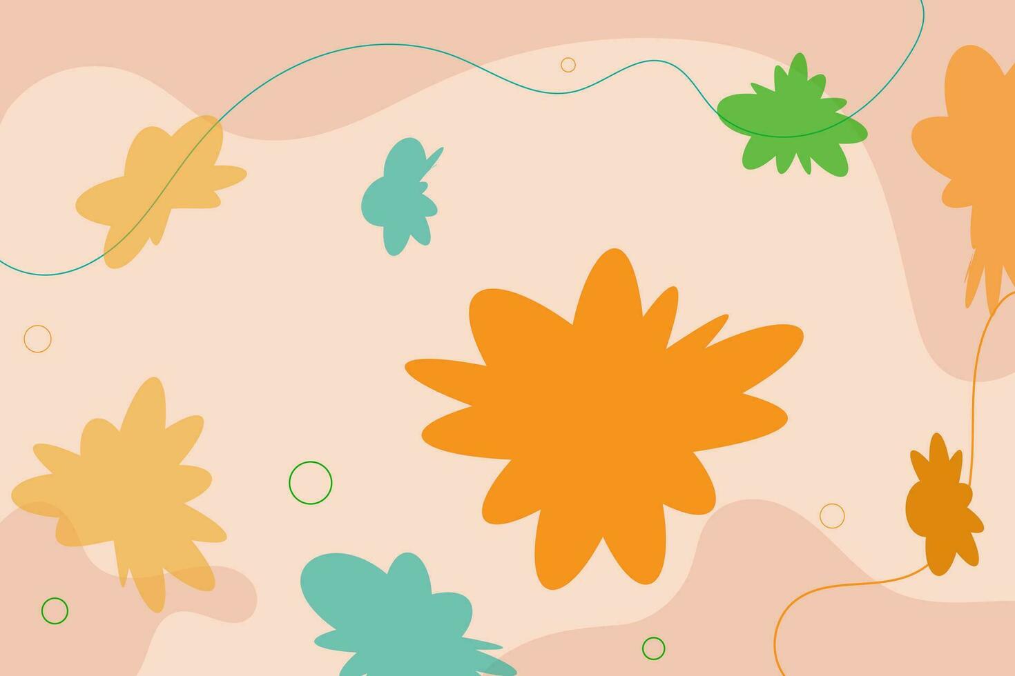bakgrund med grafiska rosett organisk former grön naturlig löv, blommig, linje konst mönster dekoration element av tropisk löv, blommor och grenar. handgjord dekorativ abstrakt konst vektor
