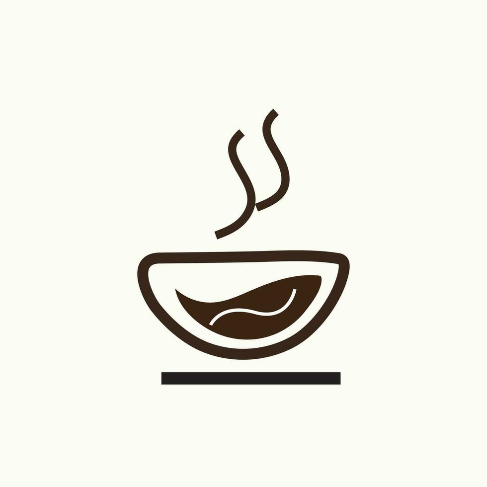 einfach Cafe Kaffee Tasse Logo Design vektor