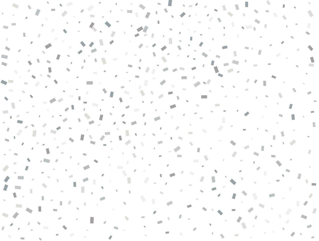 ljus silver- rektangulär glitter konfetti bakgrund. vit festlig textur. vektor