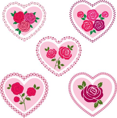 Rose Valentine Herzen Clipart vektor