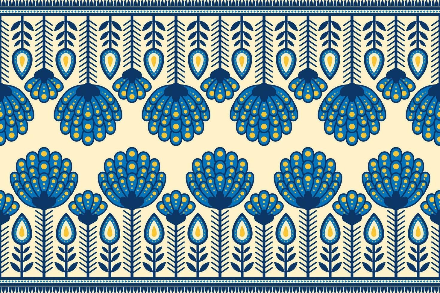 Blumen- Muster nahtlos. Hintergrund nahtlos Muster geometrisch ethnisch Muster Ikat nahtlos Digital Drucken Textil- zum Hintergrund, Teppich, Hintergrund, Kleidung, Batik, Stoff, Drucken Textil. vektor