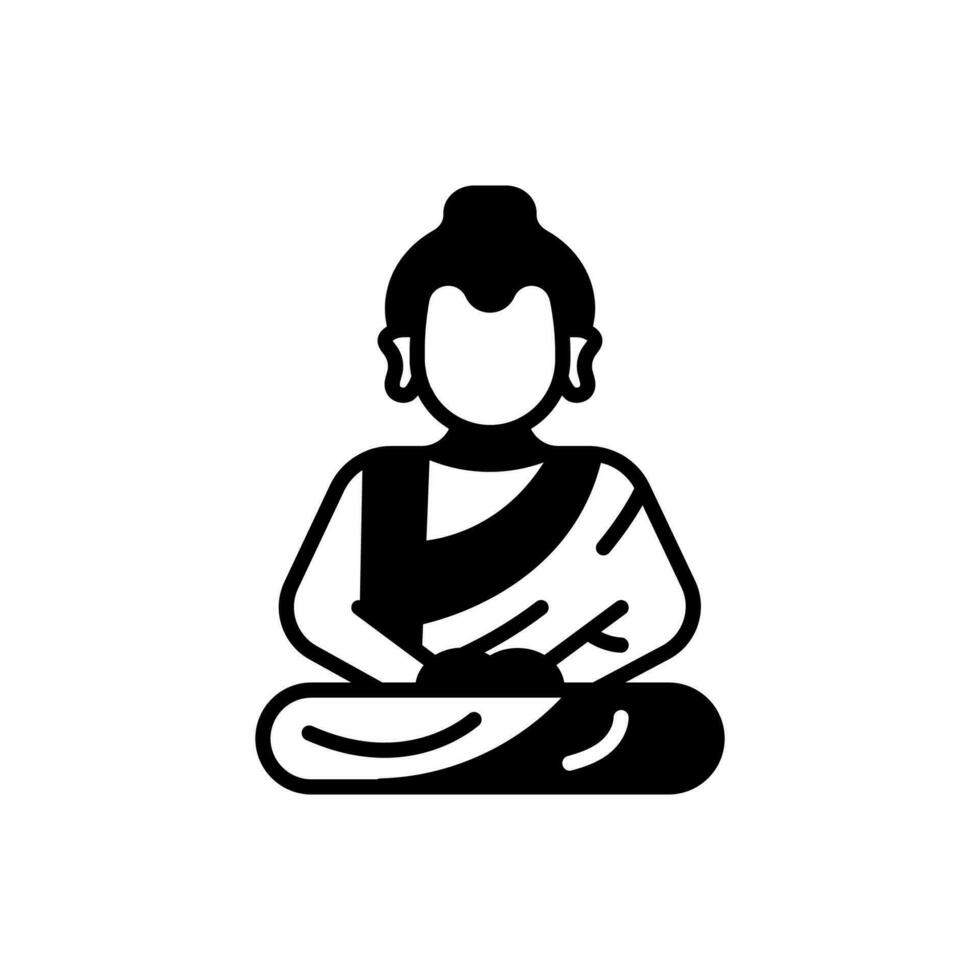 Buddha Symbol im Vektor. Illustration vektor