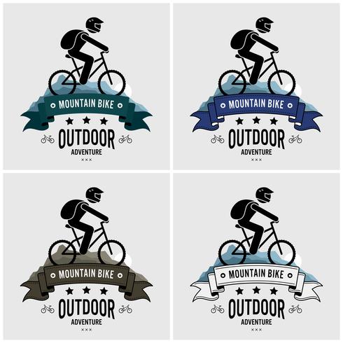 Mountainbike logo design. vektor