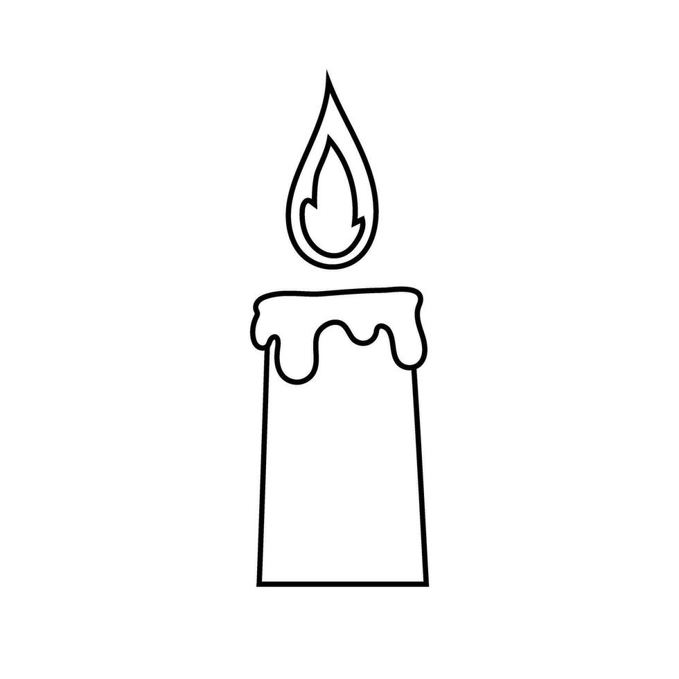 Kerze Symbol Vektor. Beleuchtung Illustration unterzeichnen. Zäpfchen Symbol oder Logo. vektor
