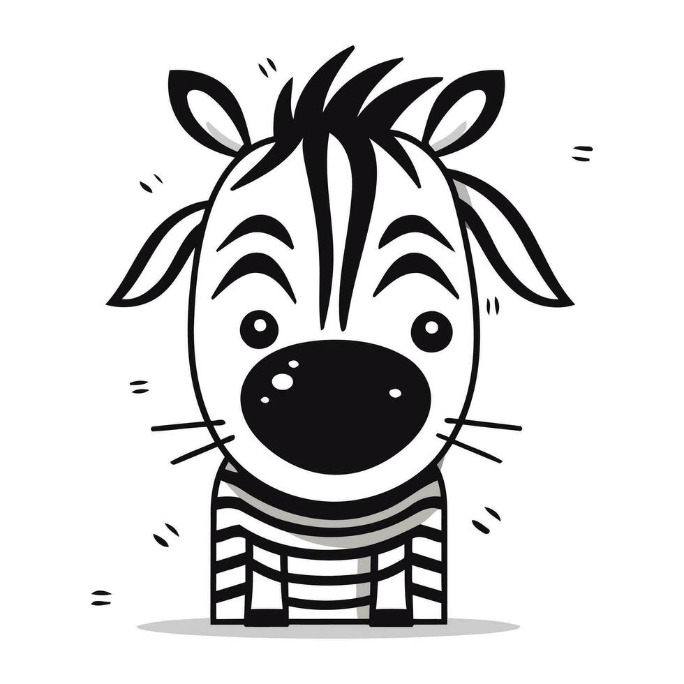zebra klotter ikon. vektor illustration i tecknad serie stil.