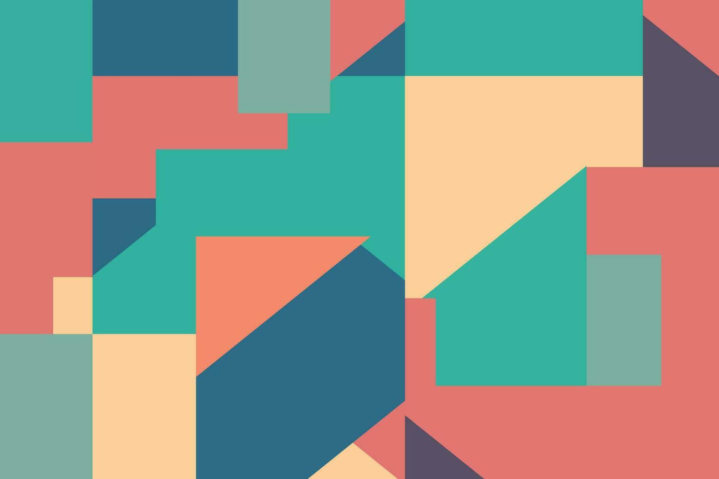 minimalistisch bunt Pastell- geometrisch abstrakt Hintergrund Formen Vektor Design Hintergrund