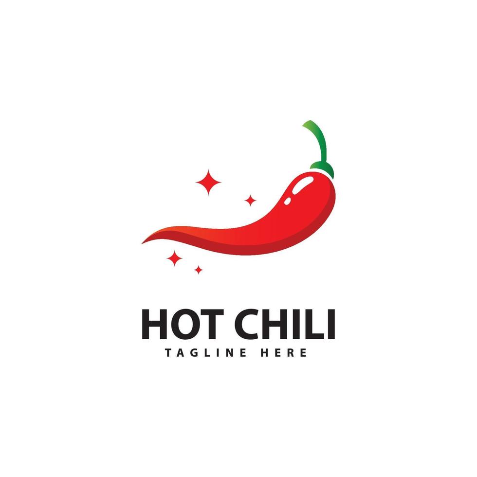 scharfes Chili-Logo-Symbol Vektor rote Paprika-Logo-Vorlage