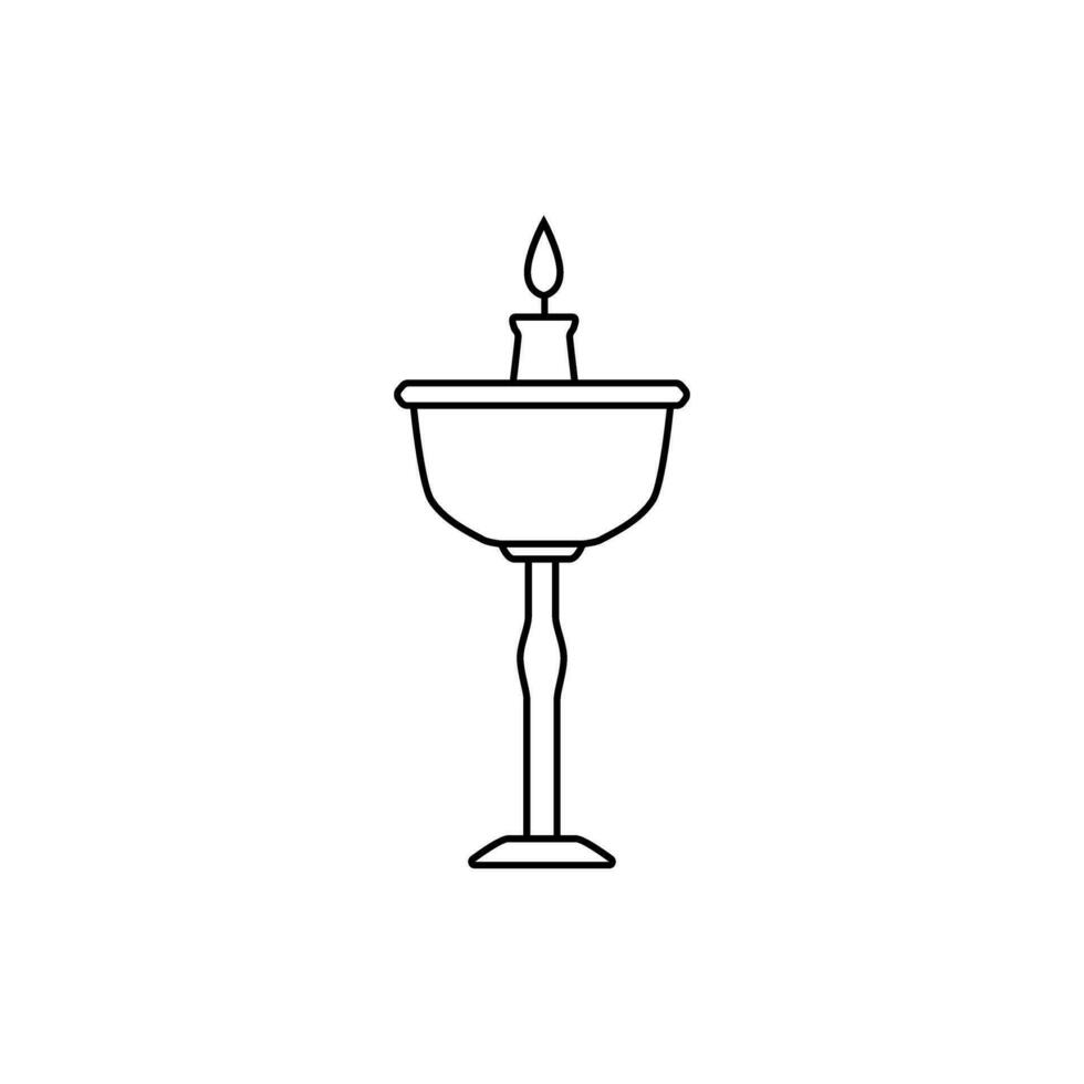 Leuchter Symbol Vektor. Kerze Illustration unterzeichnen. Licht Symbol oder Logo. vektor