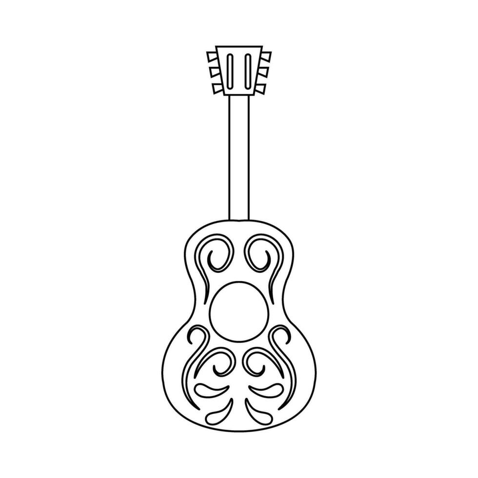 Gitarre Symbol Vektor. akustisch Illustration unterzeichnen. Audio- Symbol. vektor