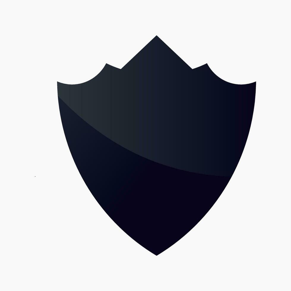 svart skydda ikon uppsättning i årgång stil. skydda skydda säkerhet. bricka kvalitet symbol, tecken, logotyp, emblem. vektor illustration.