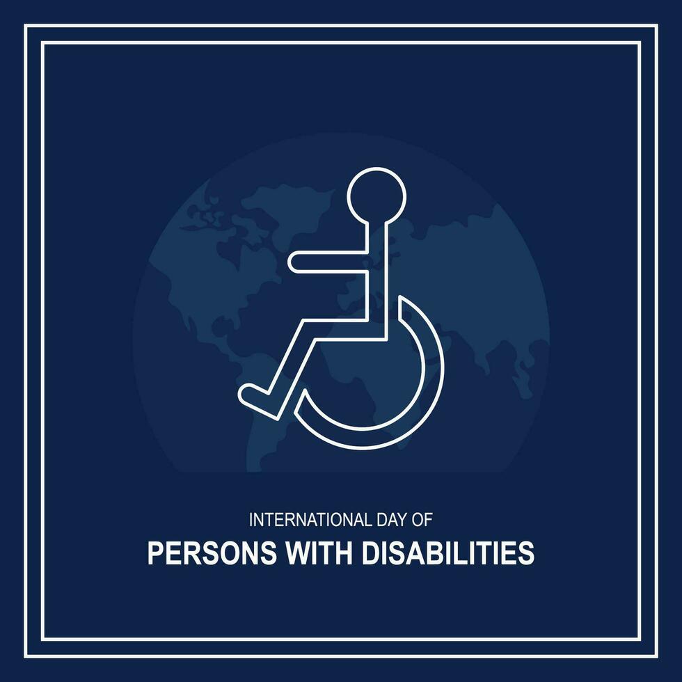 International Tag von Personen mit Behinderungen Hintergrund. vektor