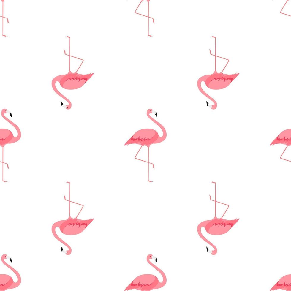 rosa flamingo söta sömlösa mönster bakgrund vektor illustration