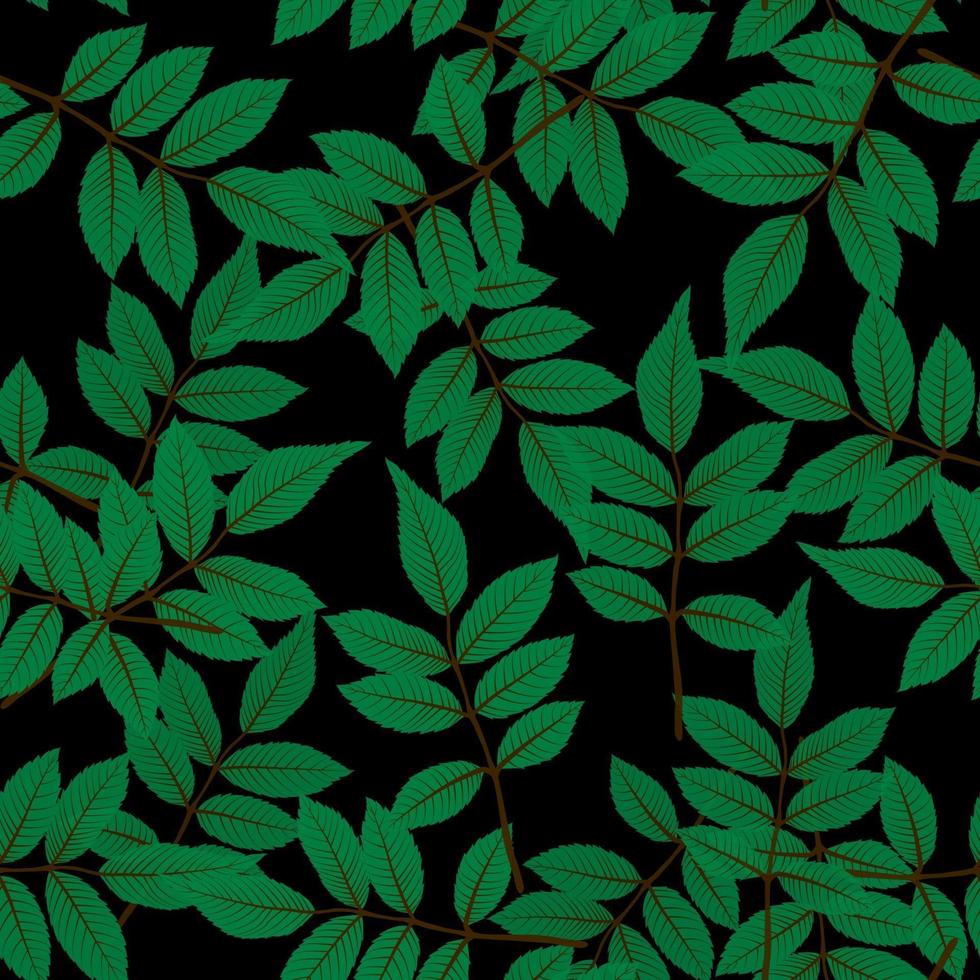 Natürliche Blätter nahtlose Hintergrundmuster. Vektor-Illustration vektor