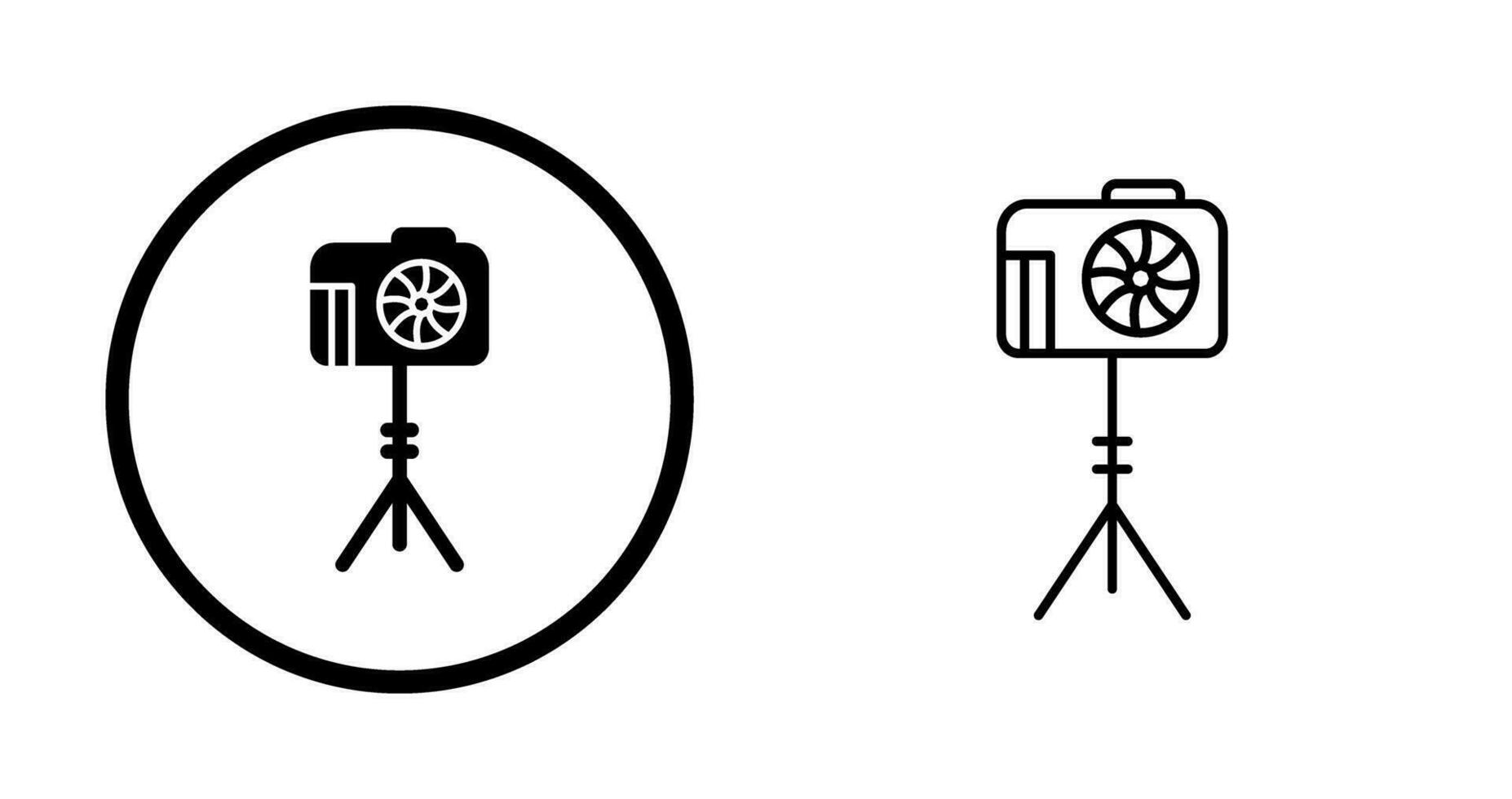 einzigartiges Kamerastativ-Vektorsymbol vektor