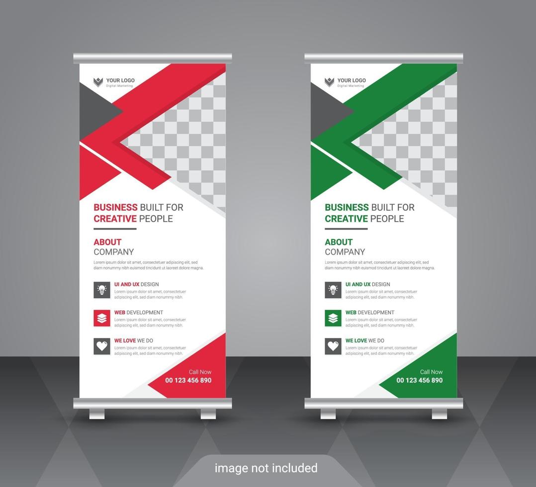 Corporate Rollup- oder X-Banner-Designvorlage vektor