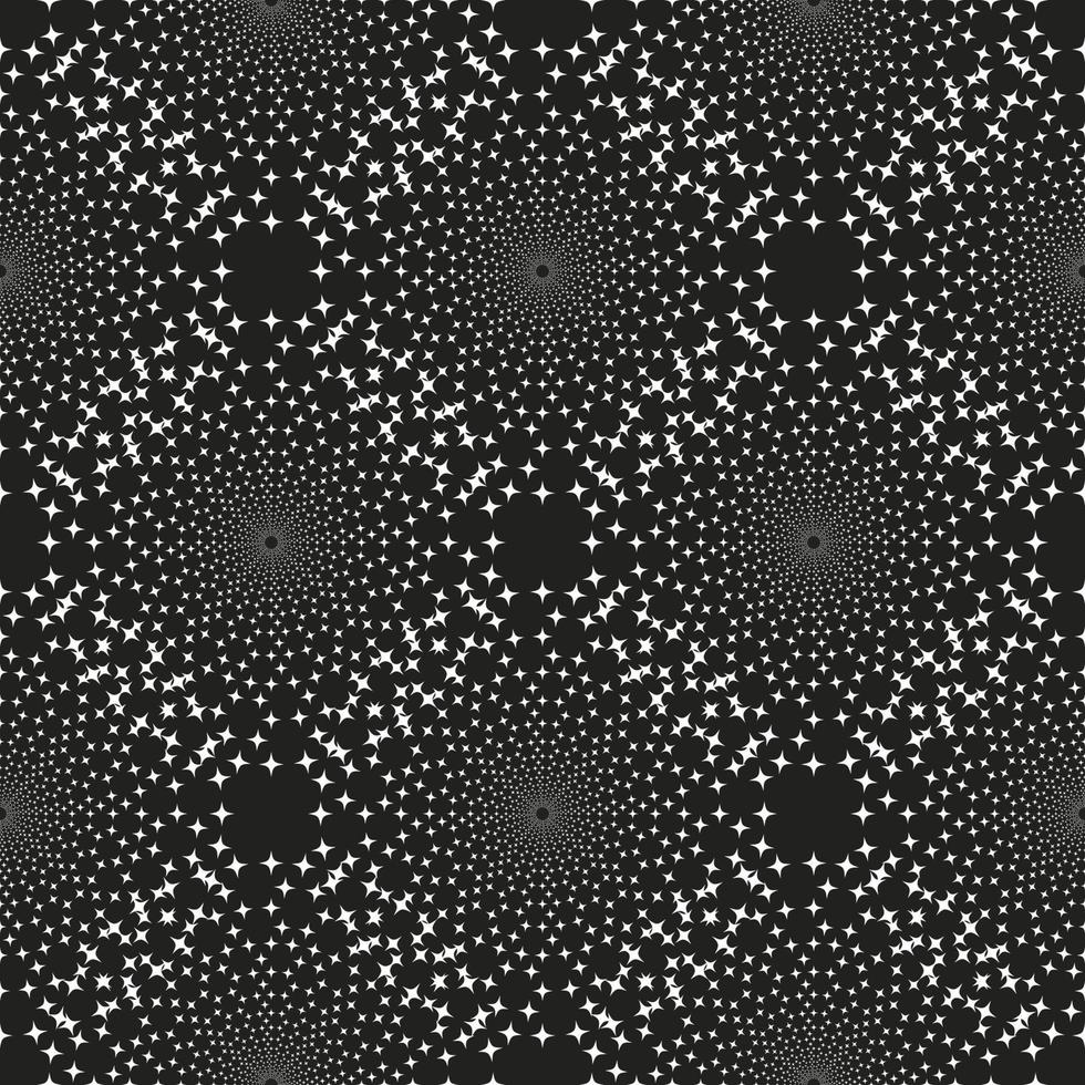 svart och vitt abstrakt psykedelisk konst sömlös bakgrund. vektor