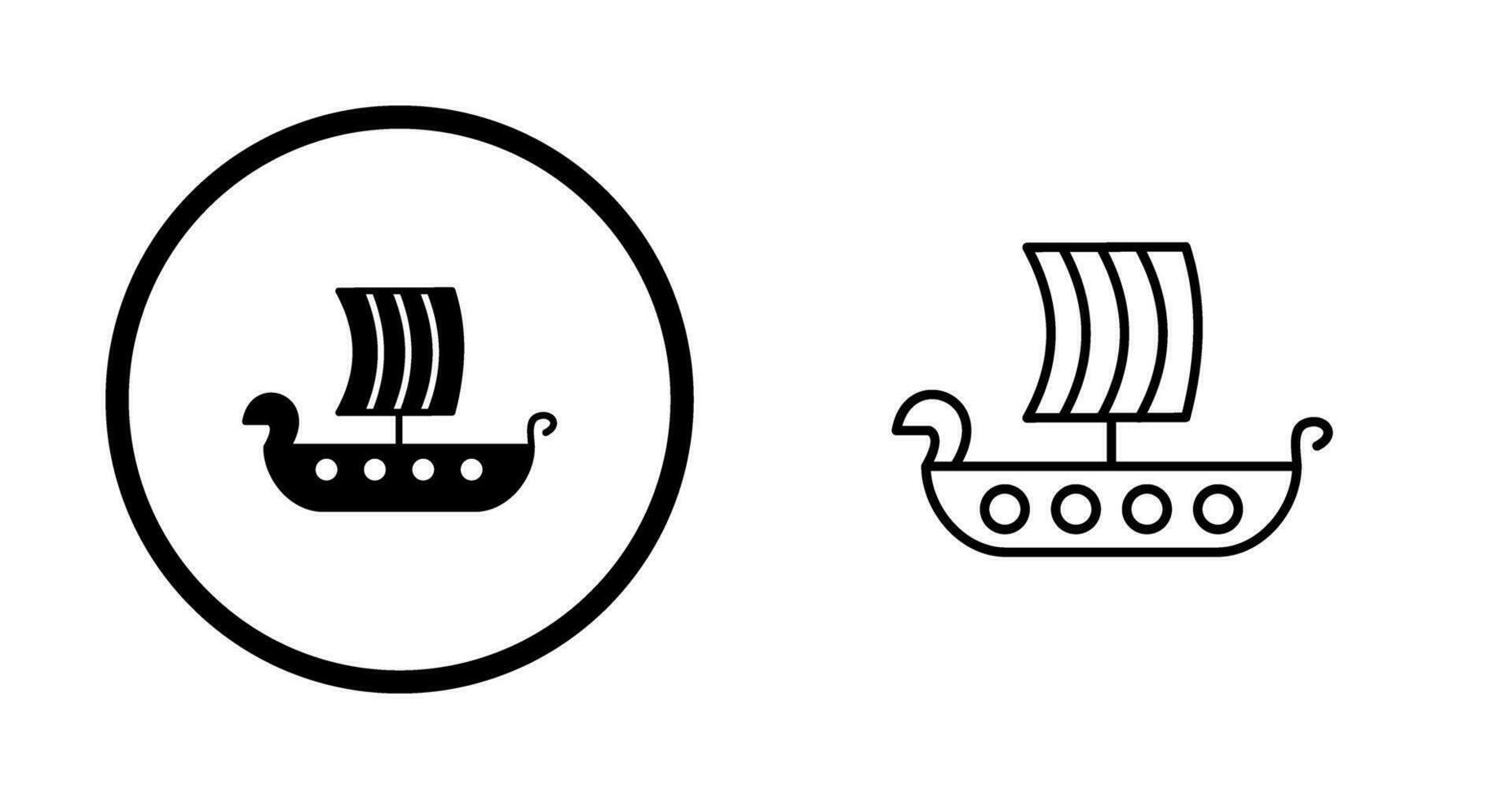 Wikingerschiff-Vektorsymbol vektor