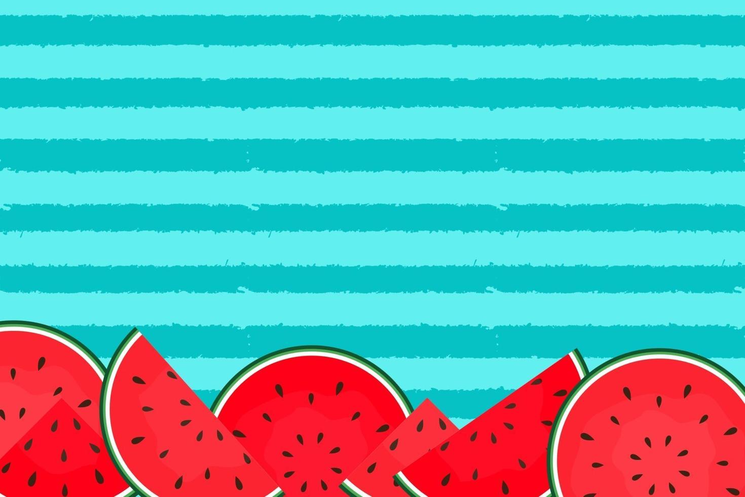 abstrakt sommarbakgrund med vattenmelon. vektor illustration