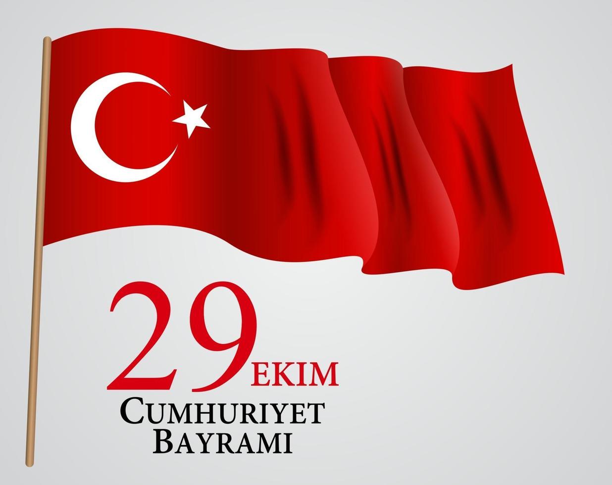 29. Oktober Tag der Republik Türkei. vektor